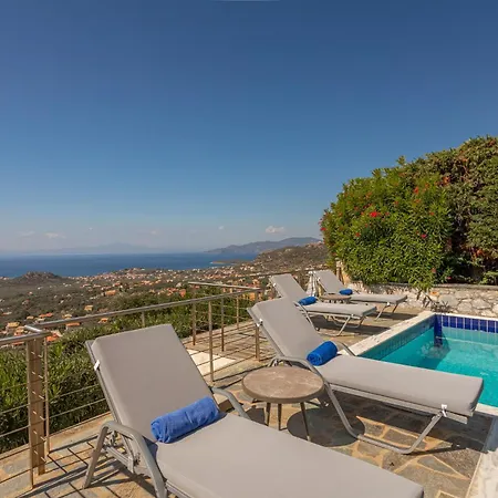 Villa Sofia, Luxury Stone In With Private Pool, Bbq And Amazing Sea View Stoupa