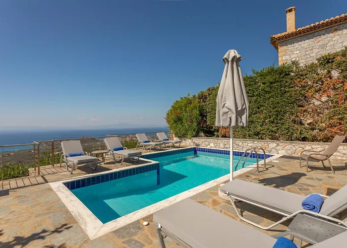 Villa Sofia, Luxury Stone In With Private Pool, Bbq And Amazing Sea View Stoúpa